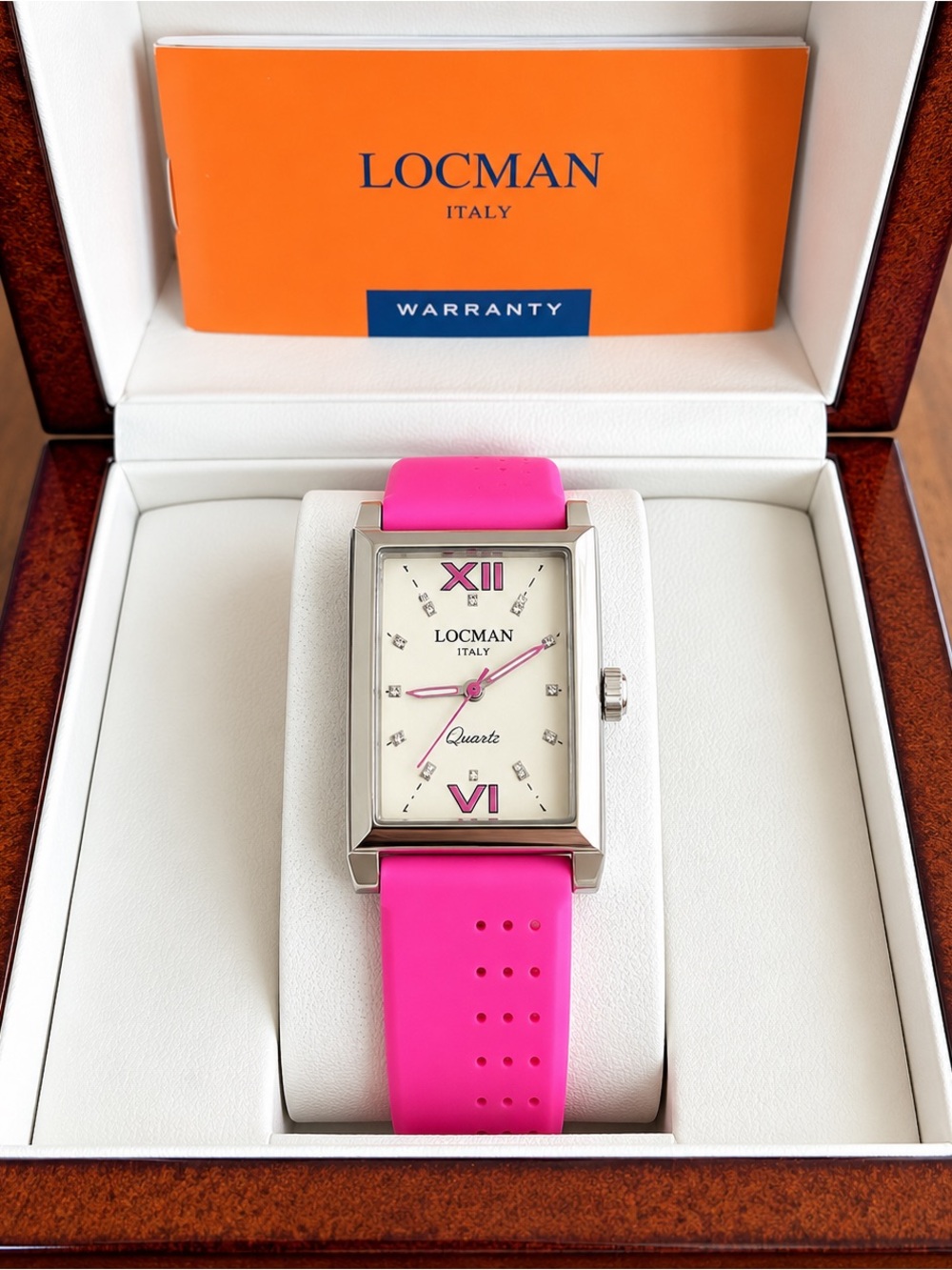 💗 NWT Locman Italy Stealth R 44mm Pink Mother-of-Pearl Y2K Statement Watch